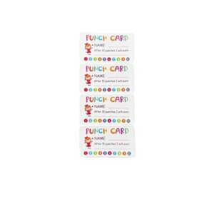 Kids Rewards Punch Cards